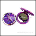 3D pink ribbon rhinestone jeweled round compact pocket mirror